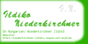 ildiko niederkirchner business card